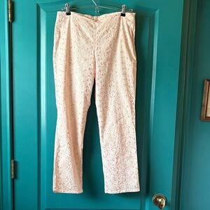 Custom made Eyelet Fitted Pant / Light Pink